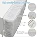 Luxiv Indoor Air Conditioner Cover, White Window Unit Protection Anti-Rust Adjustable Cover for Indoor Window AC with Free Elastic Straps (White, 24.5x17x2.5)
