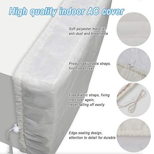 Luxiv Indoor Air Conditioner Cover, White Window Unit Cover AntiRust