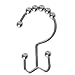 Moldiy Shower Curtain Hooks, Double Glide Shower Rings Brushed Nickel - Set of 12