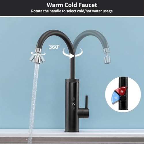 Homelody Electric Tap with Instantaneous Water Heater 230 V, 3400 W Kitchen Tap
