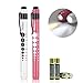 Pen Light, Phileex Nurse Pen Light Medical Penlight with Pupil Gauge for Nurses Nursing Students Doctors White and Pink with Batteries