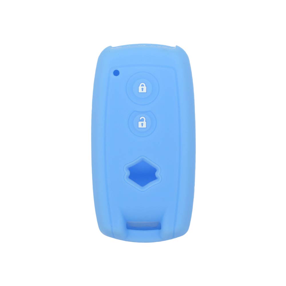 BROVACS Silicone Cover Protector Case Holder Skin Jacket Compatible with SUZUKI 2 Button Smart Remote Key Fob CV4544 Light Blue — image 1