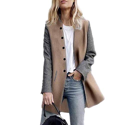 image for GOVOW Womens Cashmere Faux Cardigan Jacket Casual Long Sleeve Patchwor