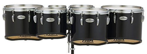 Pearl Championship Maple Marching Tenor Drums Sextet Sonic Cut 6, 8, 10, 12, 13, 14 in. Midnight Black #46