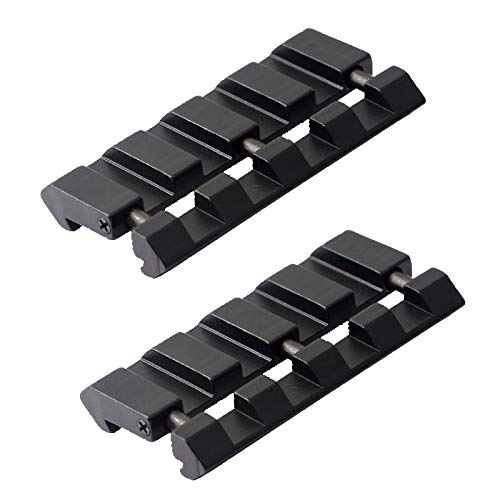 Ulightfire 2X 46mm Low Profile Rail Adapter 4 Slots 11mm Dovetail to 20mm Weaver Picatinny Snap in Converter Rail Mount