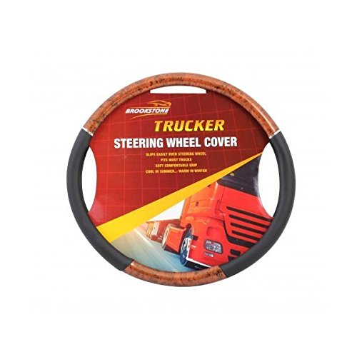 Truck Steering Wheel Cover 45cm Maple/ Black British Trucking
