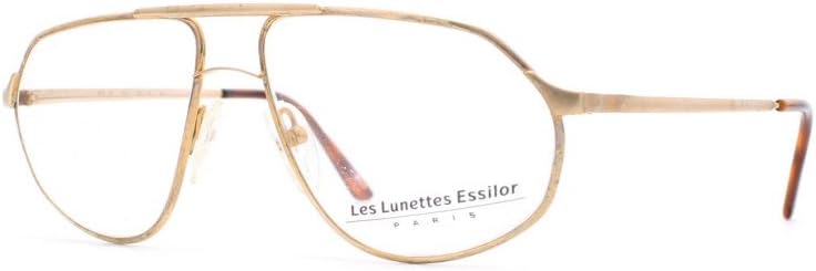 Essilor 201 2 Gold Aviator Certified Vintage Eyeglasses Frame For Mens