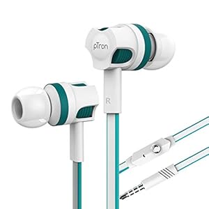 PTron HBE5 Raptor in-Ear Stereo Sound Wired Headphones with Mic, 10mm Powerful Drivers, Passive Noise Canceling…