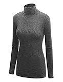 LL Womens Lightweight Long Sleeve Rib Turtleneck Top Pullover Sweater - Made in USA