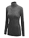 LL Womens Lightweight Long Sleeve Rib Turtleneck Top Pullover Sweater - Made in USA
