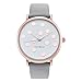 WRISTOLOGY Olivia Womens Watch Dots Rose Gold Boyfriend Ladies Grey Leather Strap Band OC045