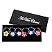 Souarts Mixed 6pcs Polymer Clay Flower Pendants Glass Charms Marker with Gift Box