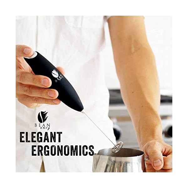Bean Envy Handheld Milk Frother for Coffee Electric Hand Blender