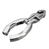 MEJOY 9 in 1 Multitool Keychain Plier Multifunction Plier Portable Pocket Indoor and Outdoor Folding Multitool White
