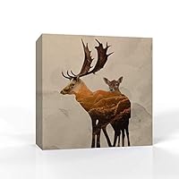 Canvas Wall Art - Animal Portrait - Canvas Prints Home Artwork Decoration for Living Room,Bedroom - 12x12 inches