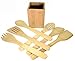 7-piece Bamboo Kitchen Cooking Utensils Set ( 6 Utensils Plus Holder ) in a Gift Box