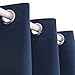 Deconovo Grommet Window Curtain Blackout Curtain for Nursery Room 52 Inch by 84 Inch Navy Blue 1 Panel