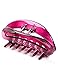 Prettyou 3.9 Inches Plastic Flower Claws Crystal Banana Hair Clip Hairgrips for Women Girls, Pack of 4