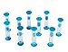 Sand Timer Set Blue 10pcs Pack (1 Minute) - Set of One Minute Hour Glasses for Kids, Adults - Comes in a Premium Box by Jade Active