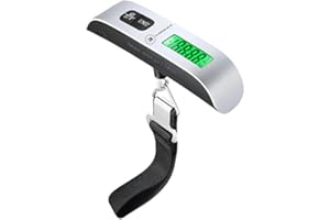 High Precision Luggage Scale, Digital Electronic LCD Display Tare Function Backlight Hanging Weighing Portable Handheld Balan