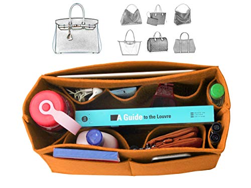 [Fits Her.mes Bags] Felt Tote Organizer (w/Milk Water Bottle Holder), Bag in Bag, Wool Purse Insert, Customized Tote Organize, Cosmetic Makeup Diaper Handbag - Thumbnail 7