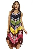 Riviera Sun 21667-MUL-2X Summer Dresses/Swimsuit Cover Up