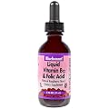 Bluebonnet Nutrition, Liquid Vitamin B-12 & Folic Acid, Natural Raspberry Flavor, 2 fl oz (59 ml)