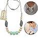 ima-jewelry BPA Free Silicone Teething Necklace for Mom to Wear | Chew Beads - Safe for Baby | Green