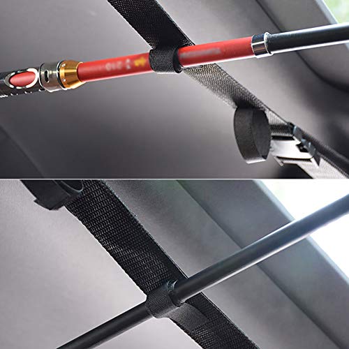 Sizet VRC Vehicle Rod Carrier, 1 Pair/Piece Car Mounted Rod Carry Fishing Rod Saver Vehicle Rod Carrier Band Rod Holder Belt - Thumbnail 3
