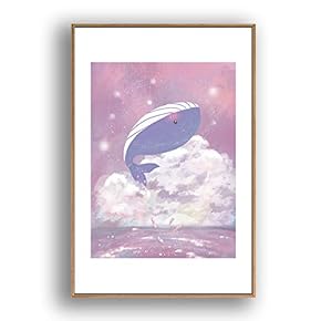 Framed Canvas Wall Art for Living Room, Bedroom Whale Canvas Prints for Modern Home Decoration Ready to Hang - 16"x24" inches