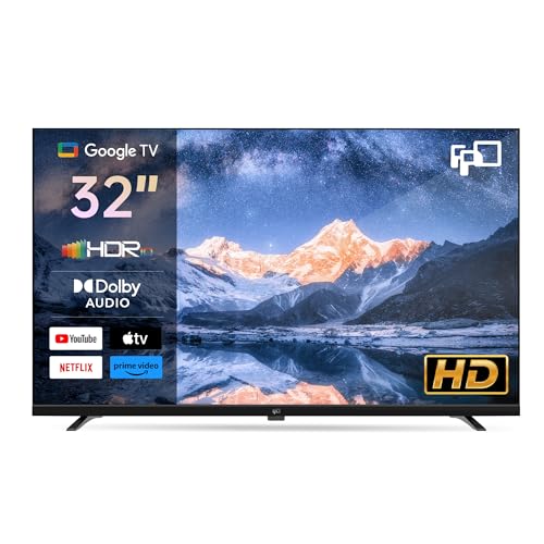 FPD 32 Inch Smart TV - (81 cm) Google TV with Google Play, Google Cast, 720p HD Television, HDR 10, Dolby Audio, Voice Remote, Live TV Streaming