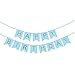 VEYLIN 35 PCS Blue Boys Birthday Party Decoration Set for Baby Shower ,Includes Paper Fans,Balloons,Happy Birthday Banner,Paper Tassels,Tissue Paper Pompoms and Star Garland