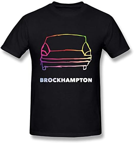 Brockhampton,Young Smiple Stylish Funny and Cool Mens Short-Sleeved T-Shirt Black