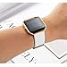 For Fitbit Blaze Bands, bayite Accessory Leather Wristband for Fitbit Blaze Smart Watch White Large 6.3 - 8.1 inches