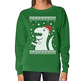 TeeStars - Big Trex Santa Ugly Christmas Sweater - Funny Xmas Women Sweatshirt