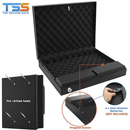 Gun Safe Box Lock Biometric Pistol Vault Firearm Security Key Pad