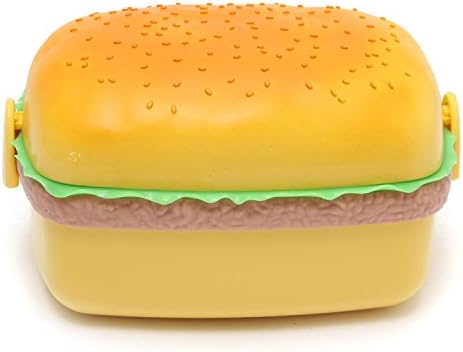 Hamburger Shaped Lunch Box Bento Food Outdoor Picnic Container Storage 700ml Shape,looks More Appetite And Special