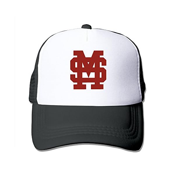 SAXON13-Unisex-Baseball-caps-Meshback-Mississippi-University-Bulldogs-Cap-Hats-Black