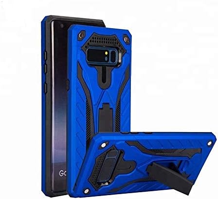 True Desire Tough Armor Back Cover Case Inbuilt Mobile Stand Military-Grade Drop Tested Shock Proof Defender Case for Samsung Galaxy S10 (Blue)