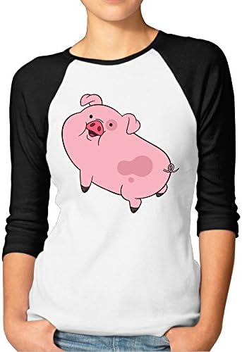 3/4 Sleeve Tops Tee Shirt Gravity Falls Waddles Women