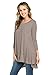 Frumos Womens Tunic Tops For Leggings Round Neck Top Dark Mocha 3X-Large