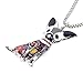 BONSNY Love Pets Enamel Zinc Alloy Metal Chihuahua Necklace Dog Animal Pendant 18