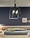 New Galaxy Lighting Antique Black Finish 4-Light Hanging Lantern Iron Frame Pedant Chandelier