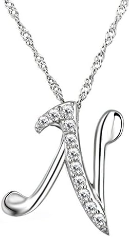 OTHODOOX Diamante Unisex Initial Necklace Letter N