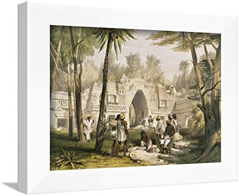 ArtEdge Gateway at Labnah Frederick Catherwood, White Wall Art Framed Print, 9x12, Unmatted