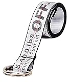 TYUSAN OFF OW Industrial Belt Adjustable Buckle Waist Belts (White, 110cm)