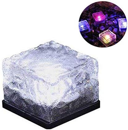 Keemov ソーラーライト 夜間自動点灯ledライト ガーデンライト ソーラーアイスキューブledライト Ledランタン ガラスランプ ソーラー 屋外 ソーラーライト 宅配便送料無料 防水ガーデンライト アイスキューブライト クリエイティブ 無線 太陽光発電 プレゼント 安全 耐久性
