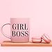 Girl Boss Pink Coffee Mug - Celebrate & Empower The Inspirational Women In your Life - The Perfect Novelty, Funny Christmas Or Birthday Gift Idea For Her - 11oz Ceramic - Comes In Cute Pink Gift Box