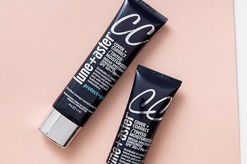 Lune+Aster CC Cream Broad Spectrum SPF 50 Medium Coverage, Color Correcting Cream For A Dewy Glow