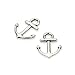Pack of 50 mini Anchor Charms Pendant Clock Watch Wheel Gear for Crafting, Jewelry Making Accessory(50pcs Anchor silver)